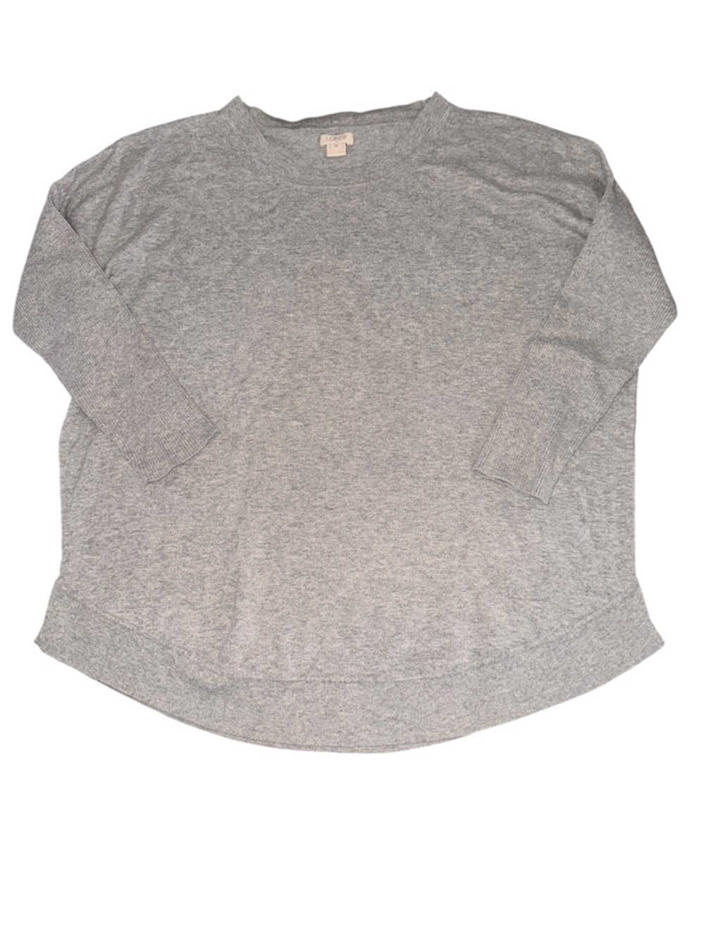 J. Crew Heather grey knit top oversized dolman sleeve casual relaxed fit top - Picture 3 of 7